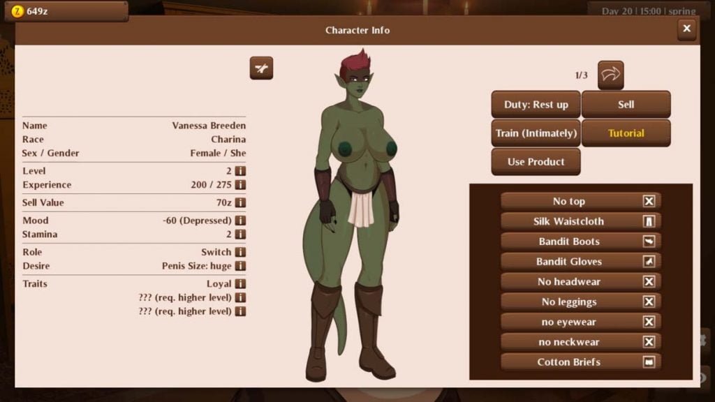giant boob green skin girl
