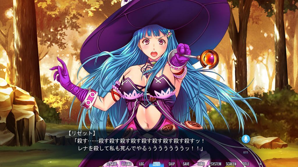 Sexy anime witch casting a spell