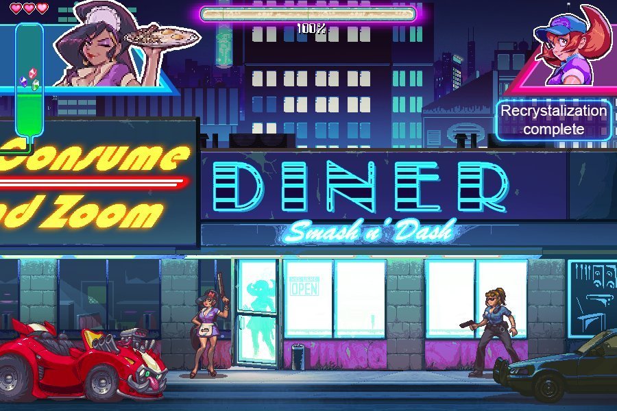 Bad Night diner scene retro pixel style game