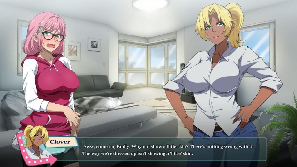 Erotic visual Novel gameplay Futanari characters