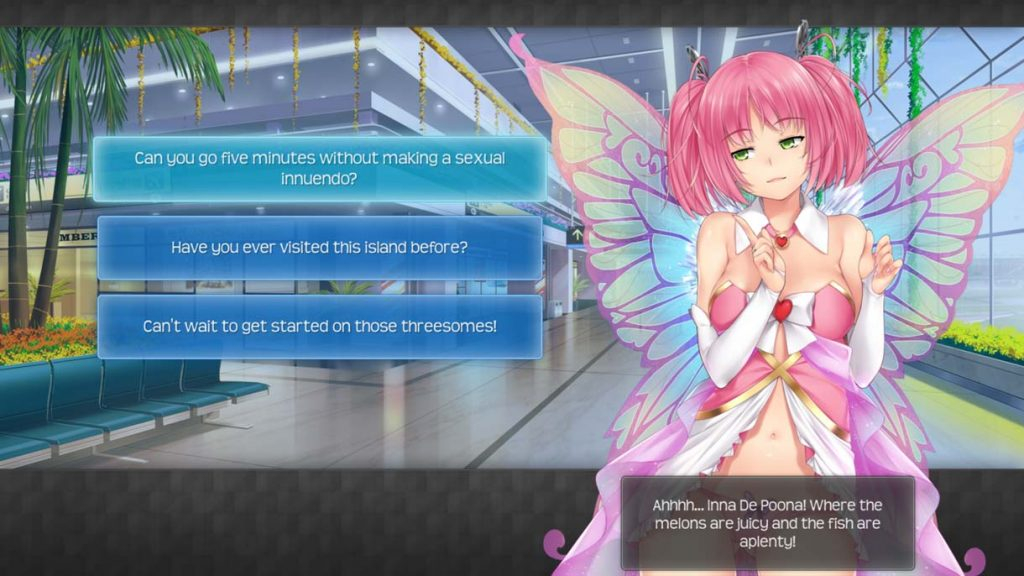 Dialogue options in HuniePop 2