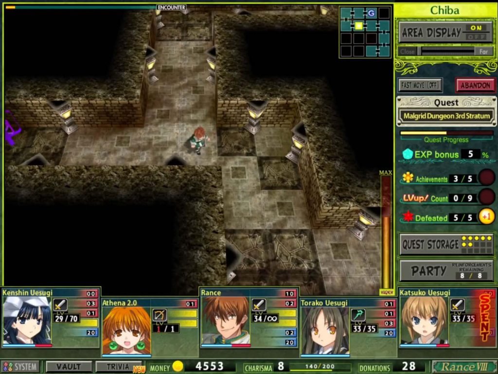 3D Dungeon Crawling in Rance Quest Magnum
