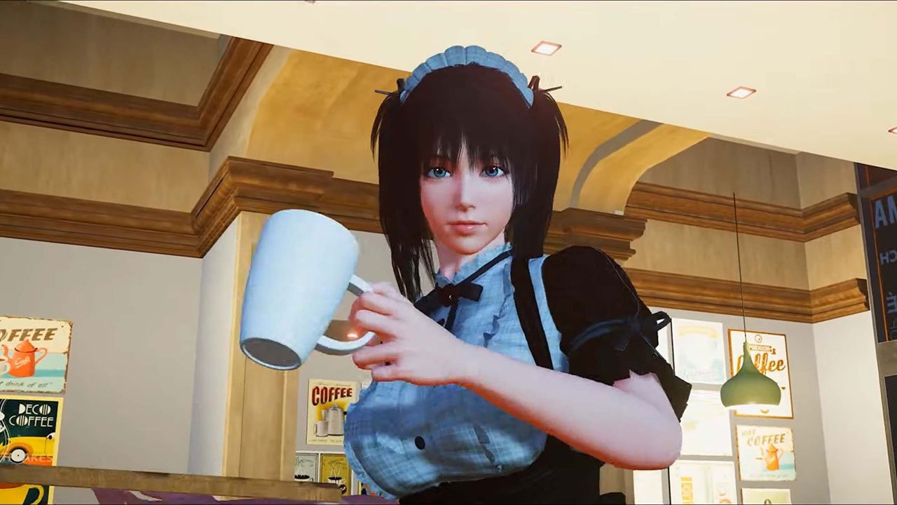 3D Cute and Sexy Succubus serving coffee