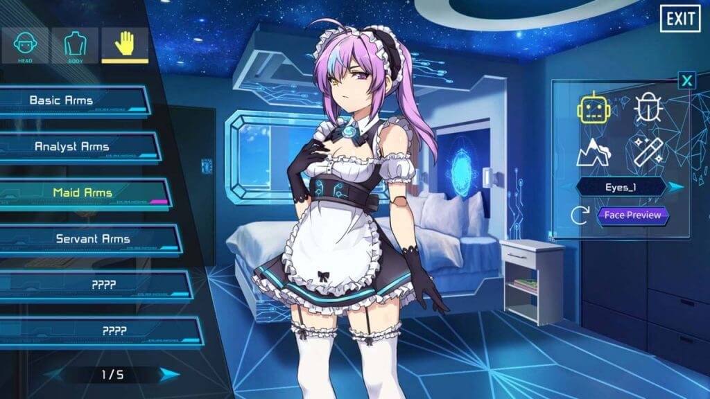 Sexy French maid outfit on a anime robot girl