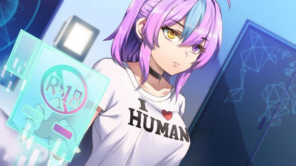 Sexy anime human robot girl