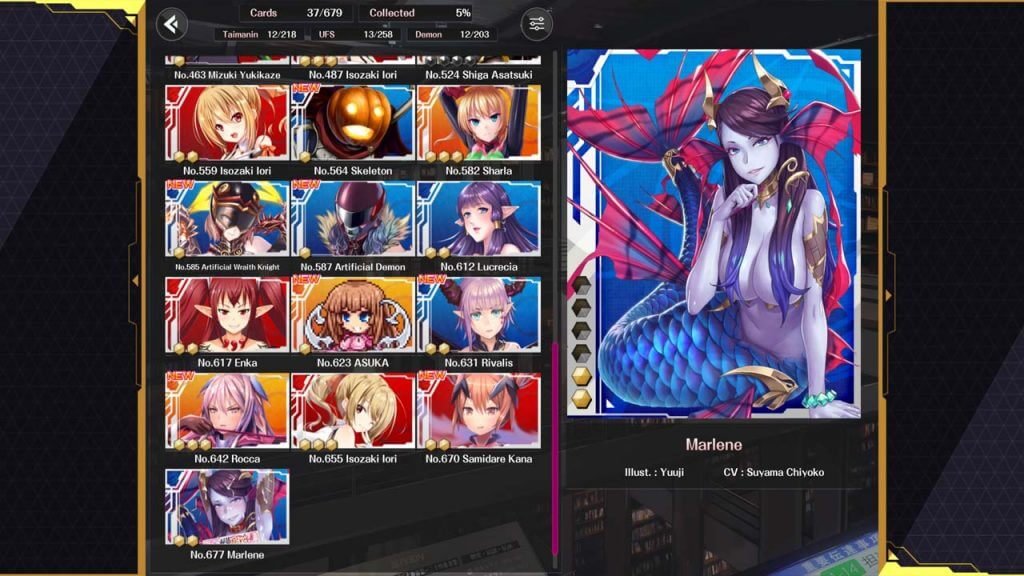 Sexy blue mermaid demon from Taimanin Collection Battle Arena