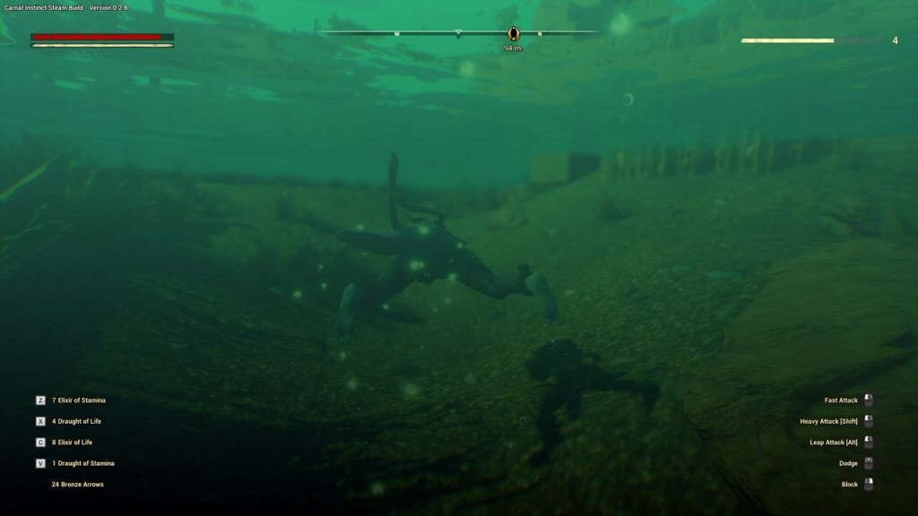 Draconic diving under water in Carnal Instinct