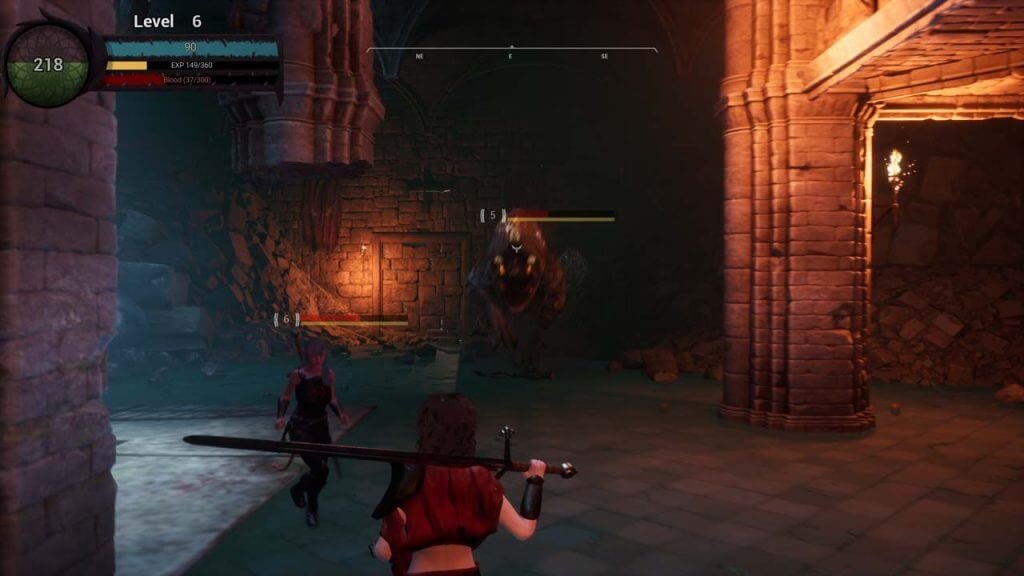 Mini-boss fight inside a dungeon