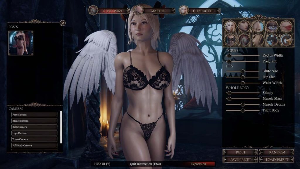 Character customization from She Will Punish Them