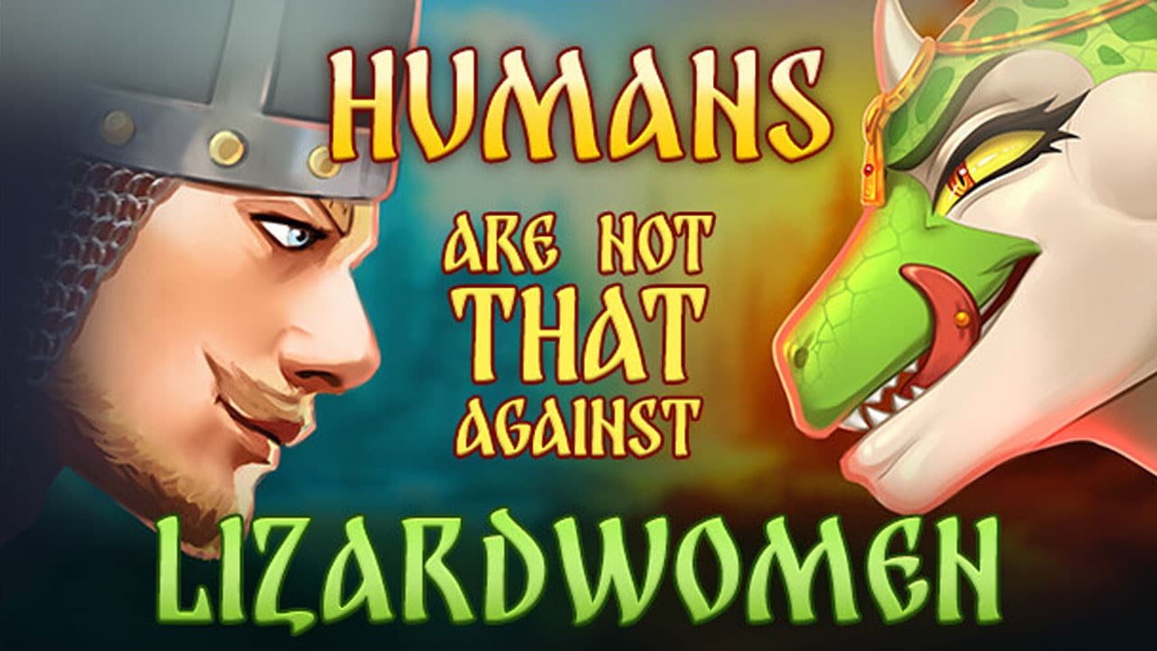 Humans are not that against Lizardwomen game cover art
